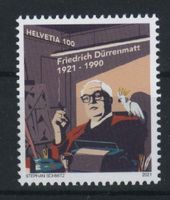 2021, Sondermarke 100 Jahre Dürrenmatt **
