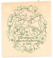 Ex-libris héraldique Marie-Elisabeth STÜCKELBERG, Basel
