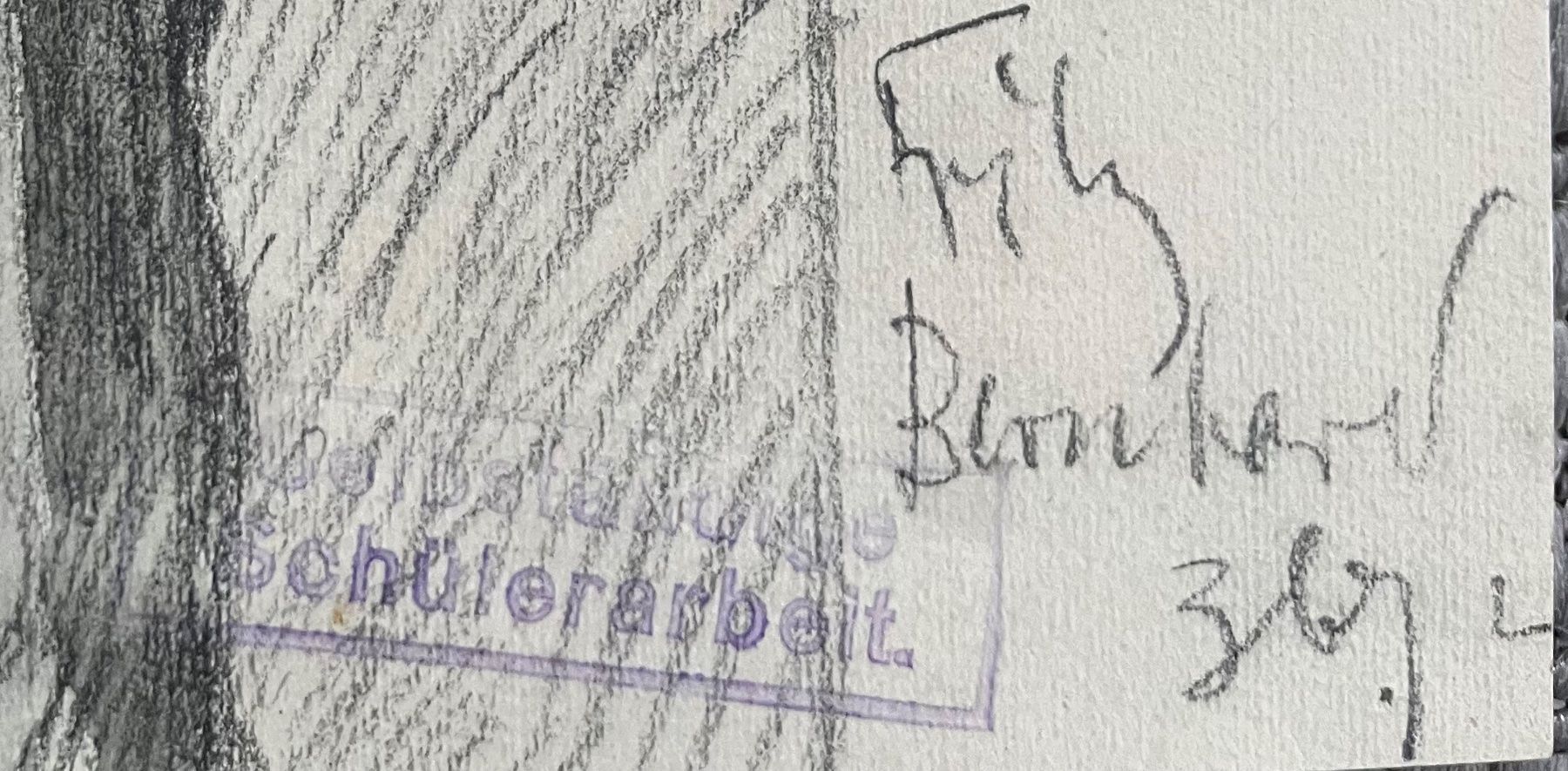 Dipinti: Fritz Bernhard ORIGINAL ZEICHNUNG MISCHTECHNIK SIGNIERT – Usato da Gersau venduto da kunst-online 1