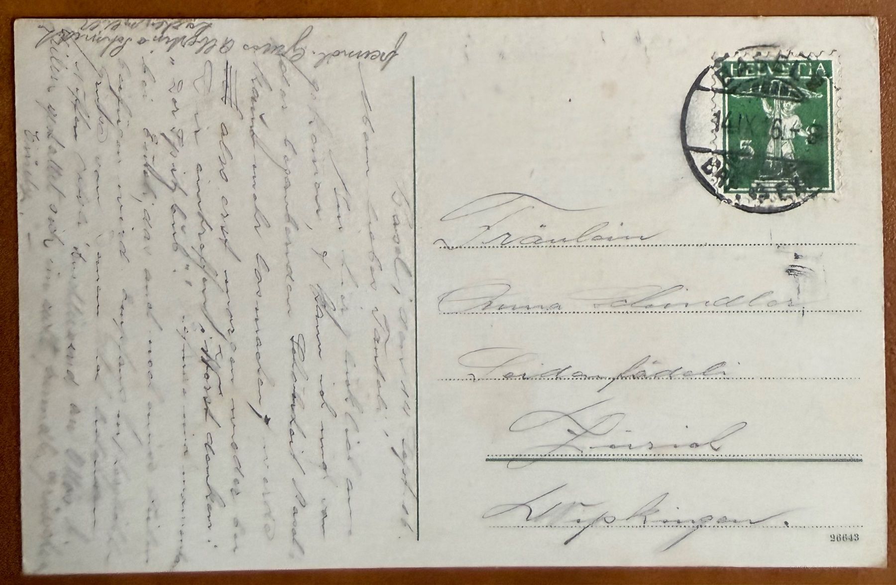 Cartoline postali: Basel - Deutsch - Rittergarten 1916 – Usato da Lutry venduto da Ediego 1