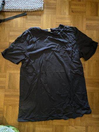 T-shirt noir/gris foncé manches courtes taille XL