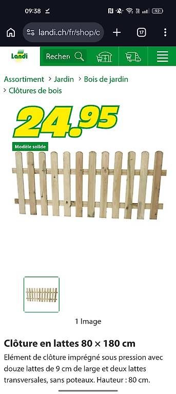 Fendivista: Clôture en bois – Usato da Villars-sur-Glâne venduto da Tibloom 2