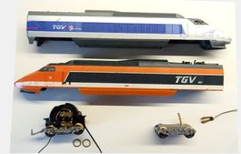 [H0] 2x Lima TGV Gehäuse (PSE & Atlantique) + Motor-Set revi
