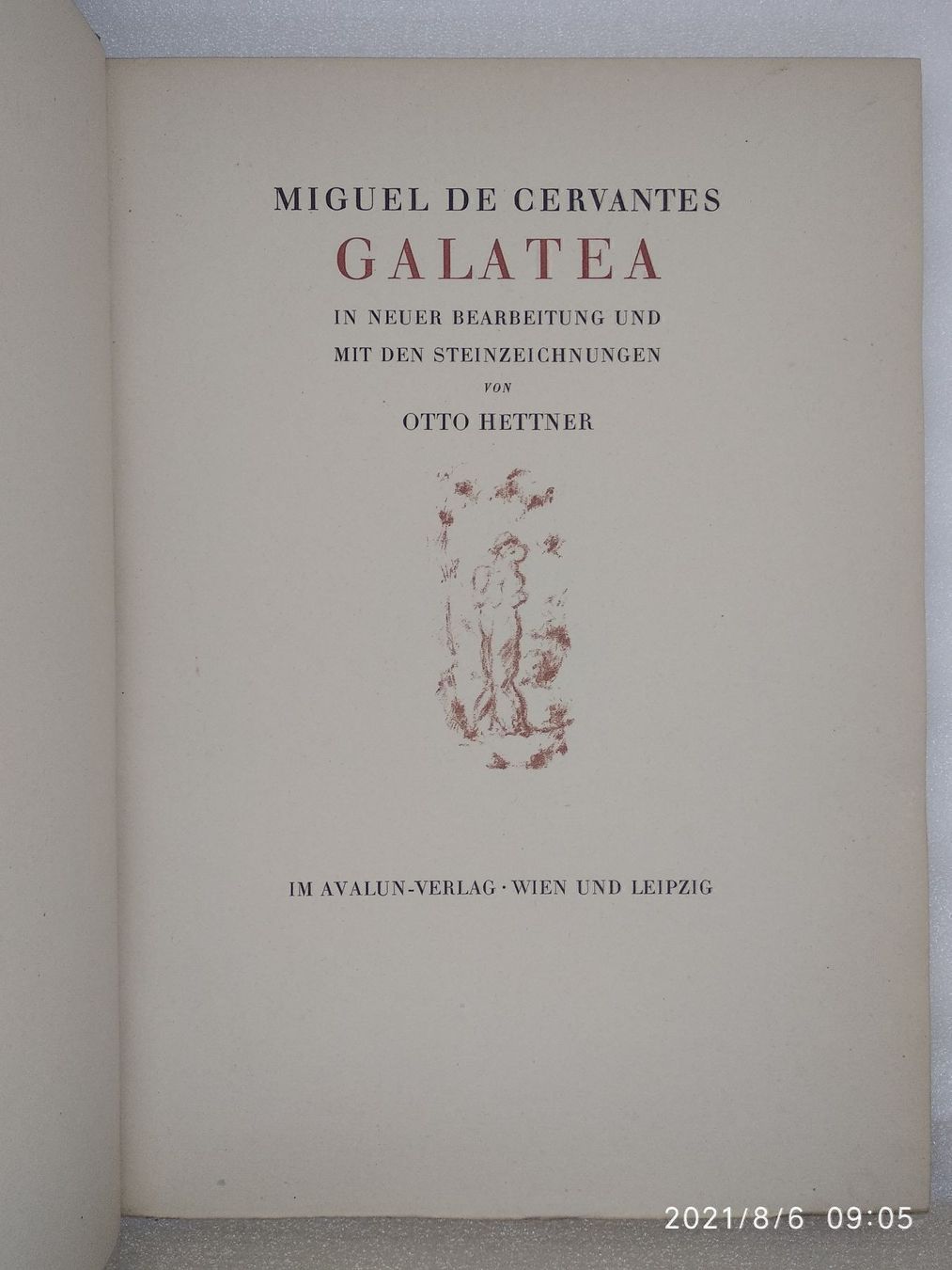 Foto & Immagini: OTTO HETTNER - CERVANTES - GALATEA 1922 – Usato da Goldach venduto da Gaip 2