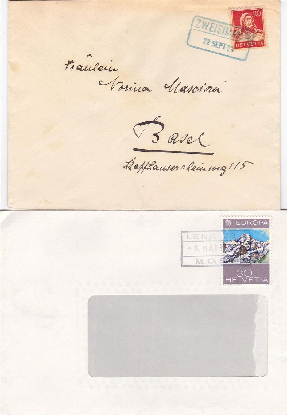Tutti i francobolli: 1921/77, 8 CH-Belege mit versch. Stempel – Usato da Wenslingen venduto da riger11 3