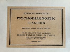 Planches Psychodiagnostic Hermann Rorschach Hans Huber