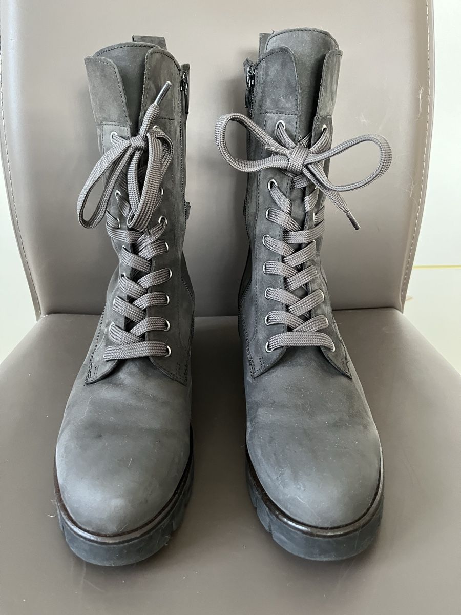 Gabor Damenschuhe: Gabor Schnürstiefel, Gr. 39, Grau – Gebraucht aus Chur von Cougar1998