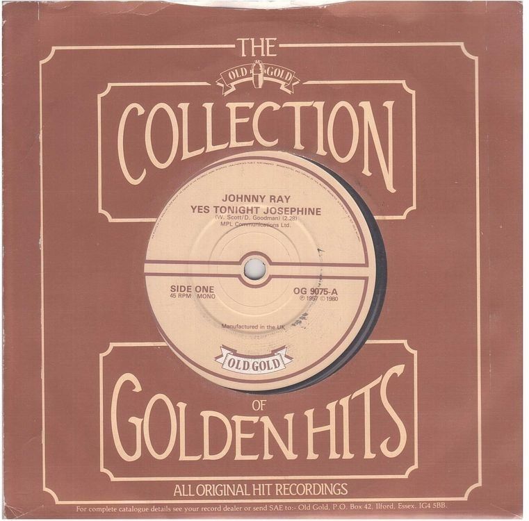 Dischi in vinile: Single7  Johnny Ray  --  Yes tonight Josephine – Usato da Rheinau venduto da asteng