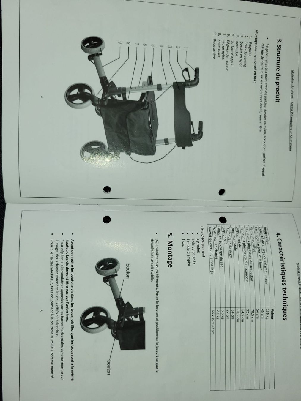 Ausili per la deambulazione: Rollator – Usato da Chermignon-Bas venduto da ann_ctg5 3