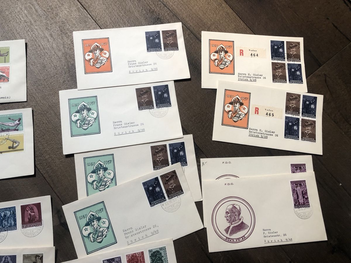 Alle Briefmarken: Bessere FDC ab 1954-1960 – Gebraucht aus Lufingen von Rac0 2