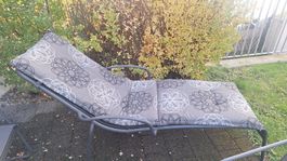 metallliege 175cm mit Polster, kleinere Gebrauchsspuren