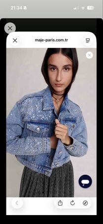Jeansjacke Maje 36 Rhinestones NEU