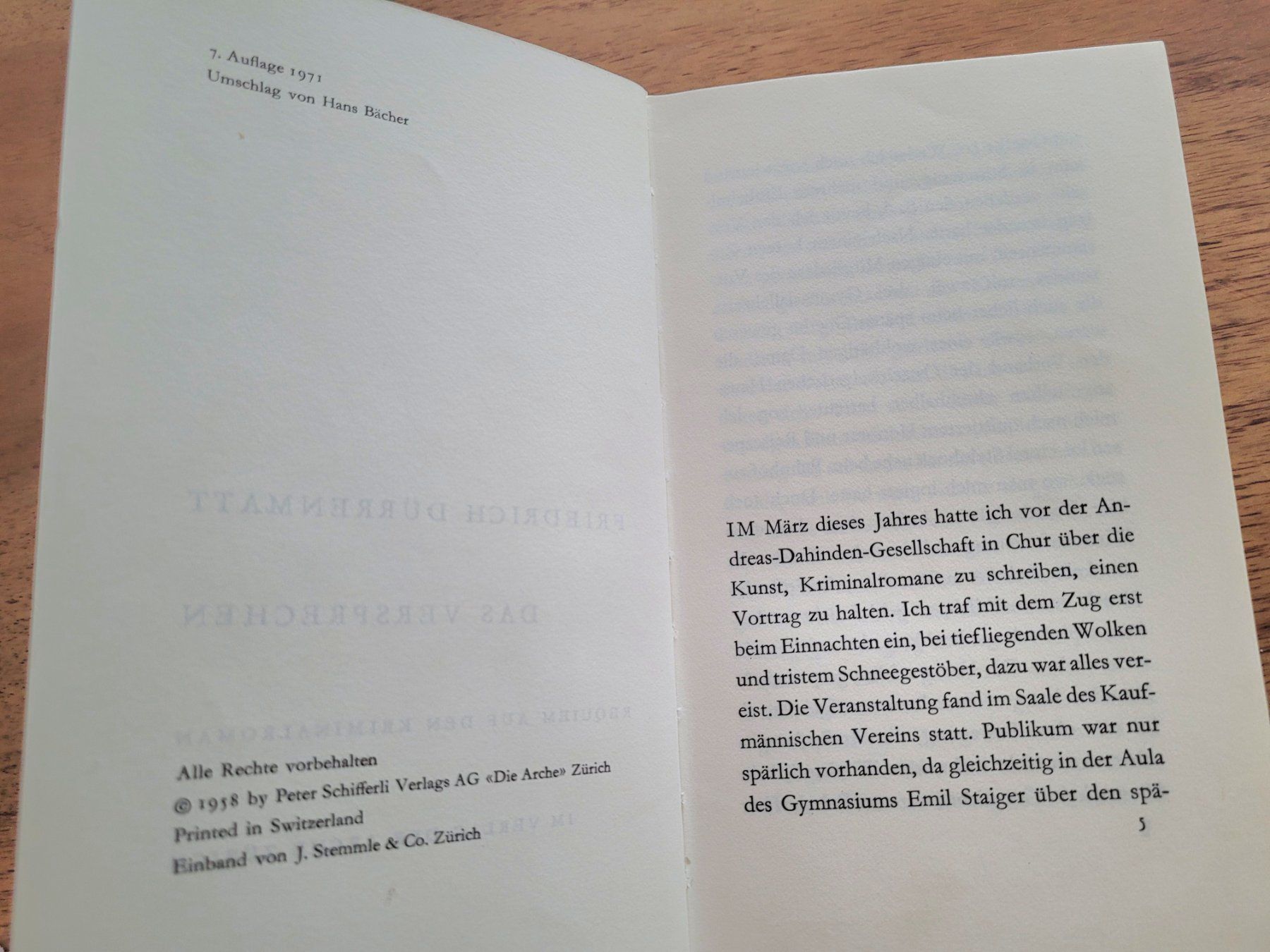 Livres: Friedrich Dürrenmatt: Das Versprechen – D'occasion à Oberuzwil par rtr_wp6m 3