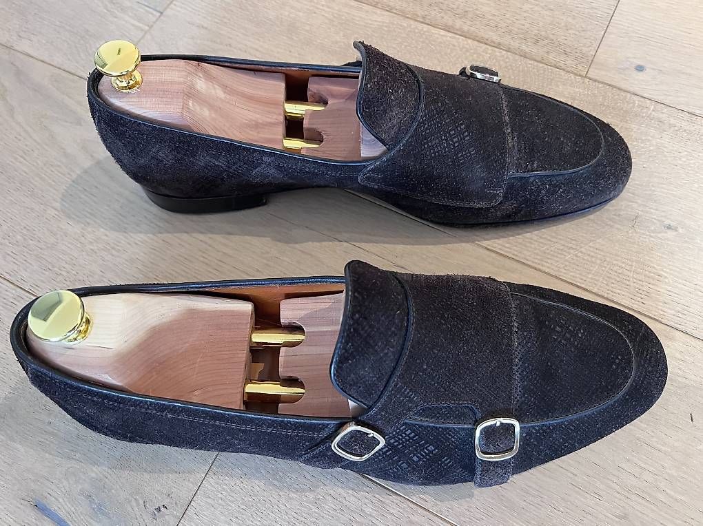 Santoni Scarpe da uomo: Santoni brauner Wildleder Doppelmonk Grösse 10 – Usato da Zürich venduto da mue_nqj5 2