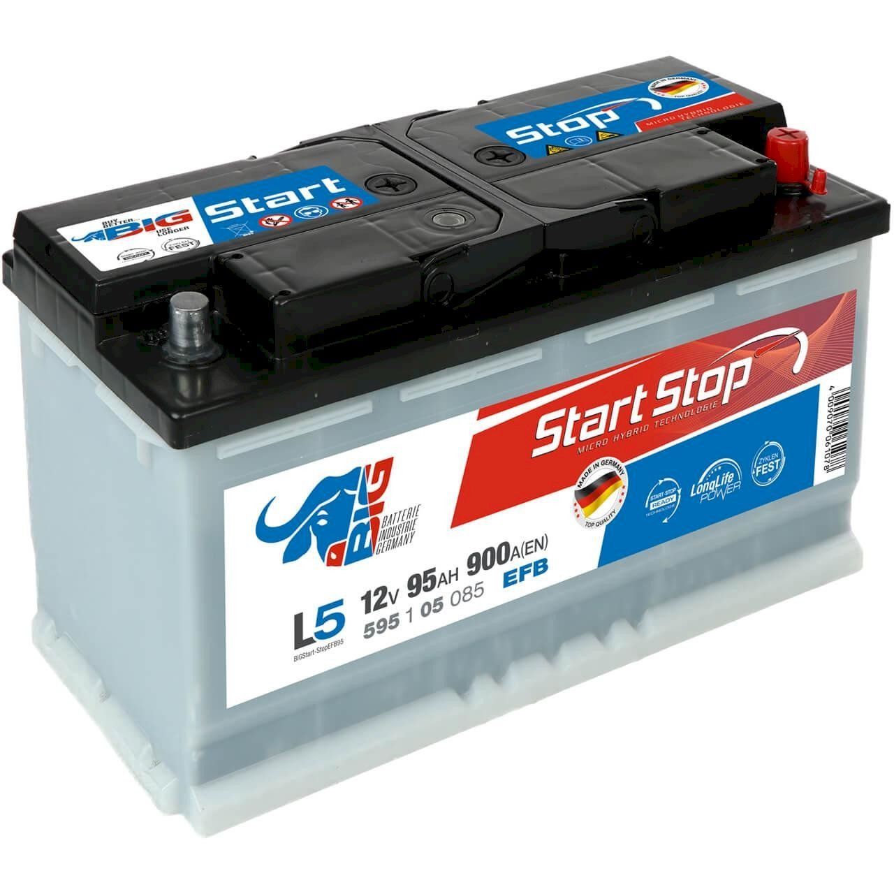 Batterie: BIG StartStop EFB 12V 95Ah Autobatterie – Nuovo e nell'imballaggio originale da Bottighofen venduto da zaap 2