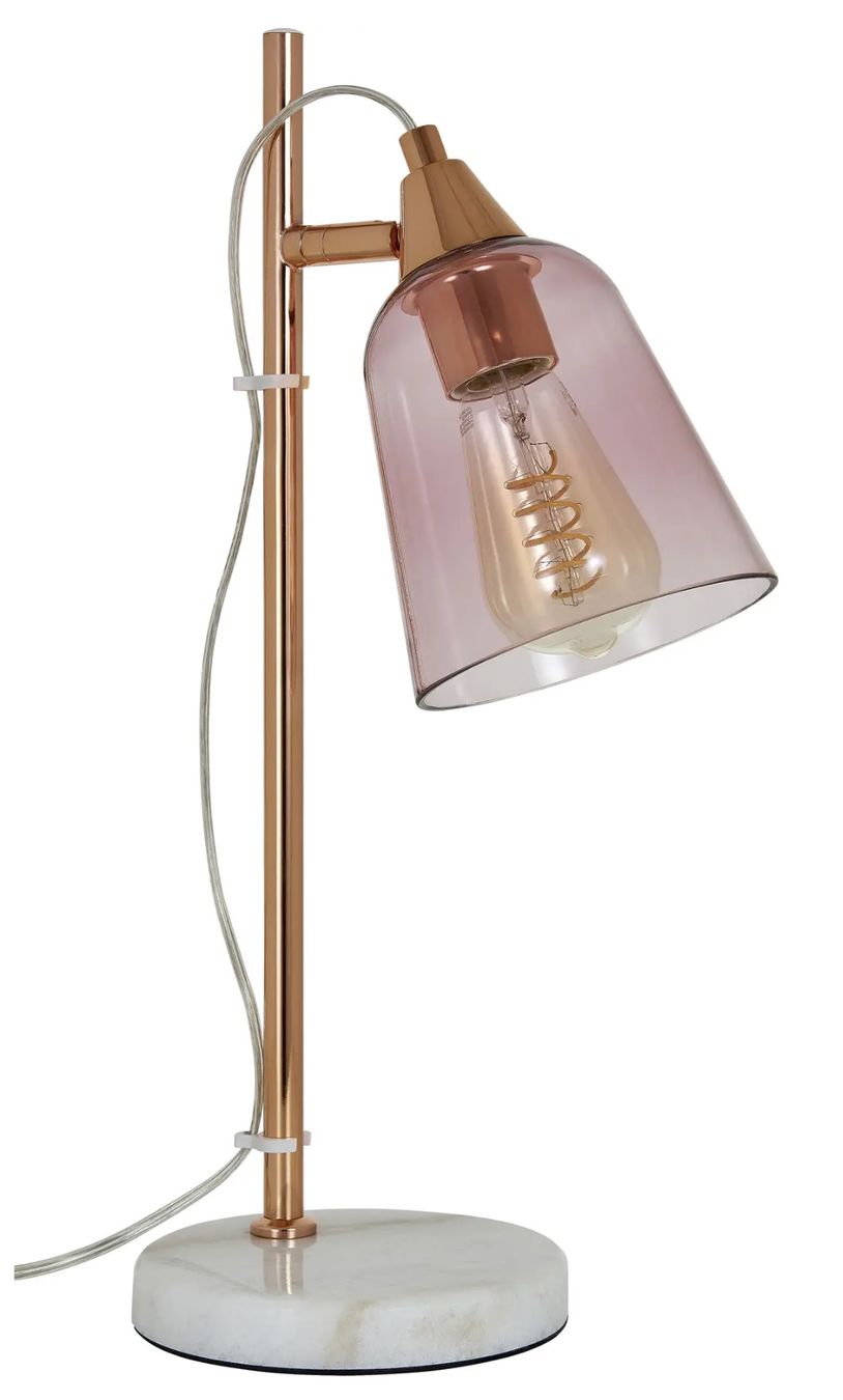 Lampen: Tischlampe Rosa/Bronze – Neu (gemäss Beschreibung) aus Schlieren von alb_5q8h 1