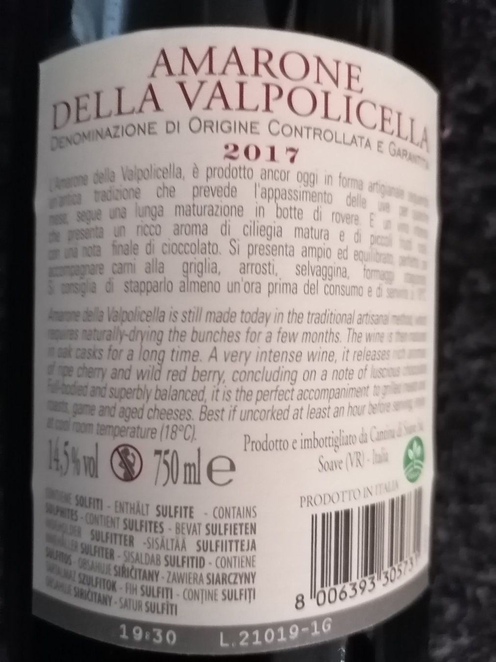 Amarone Vino: Weine – Nuovo e nell'imballaggio originale da Geroldswil venduto da carcan1707 1