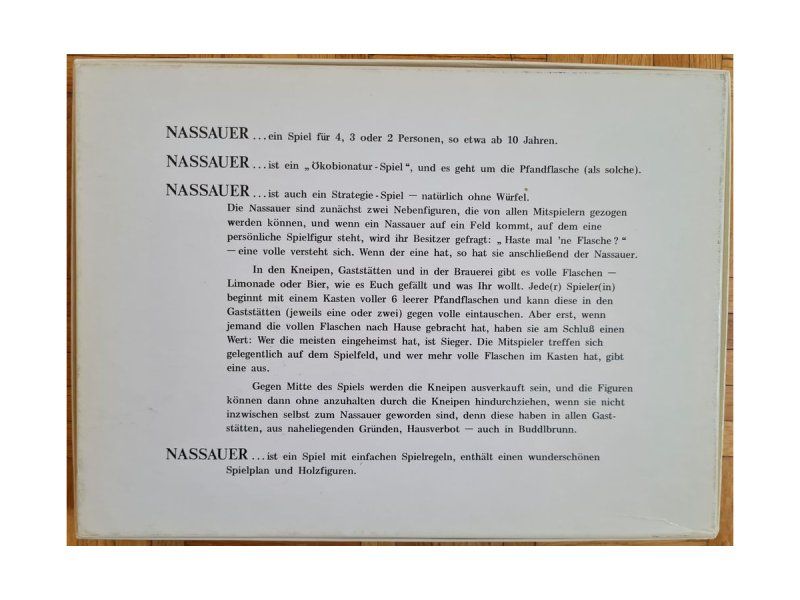 Spiele: Brettspiel "Nassauer" – Gebraucht aus Zürich von Desmond01 1
