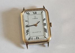  Timex Quartz rectangulaire dorée pour homme DÉFECTUEUSE 