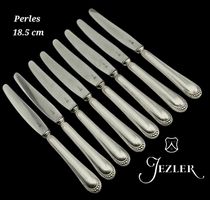 8 Couteaux Jezler Suisse 800Silb Modèle Perles