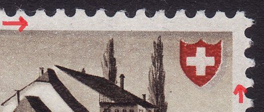 Tutti i francobolli: Plattenfehler Pro Patria ZNr. 31.2.01 gestempelt – Usato da Gränichen venduto da Teufenthaler 1