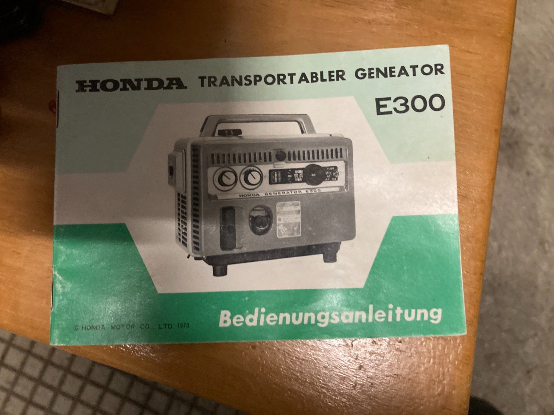 Bücher: Honda Generator E300, von 1970, Handbuch – Gebraucht aus Filzbach von Sugi7 3