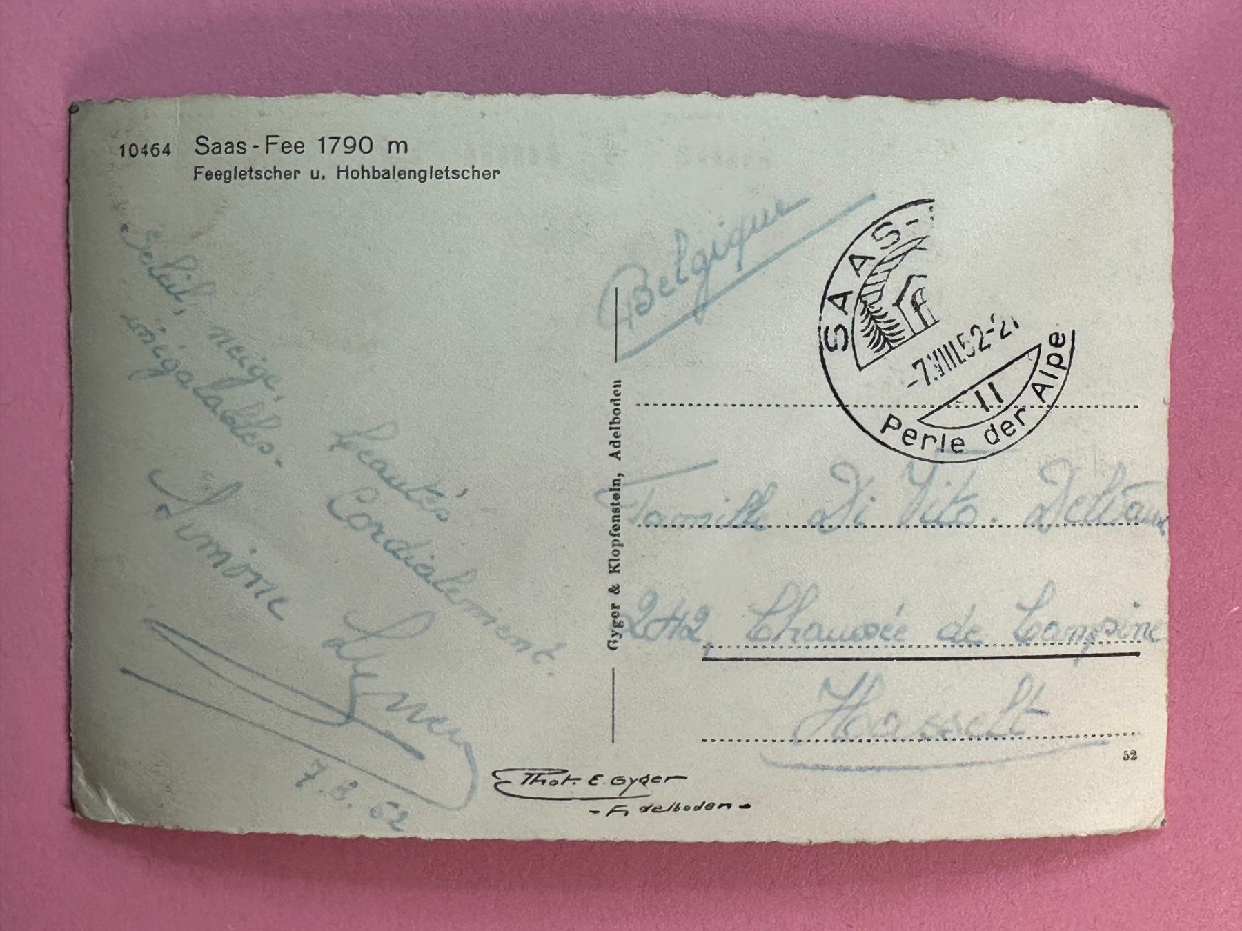 Cartoline postali: Saas Fee – Usato da Steg VS venduto da danwer74 1