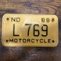 🇺🇸 U.S. Motorradnummer, North Dakota L 769 - (18x10cm)