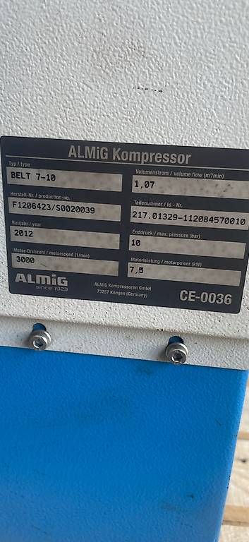 Compresseurs: Kompressor Almig Belt 7-10 – D'occasion à Winterthur par Zadok88 1