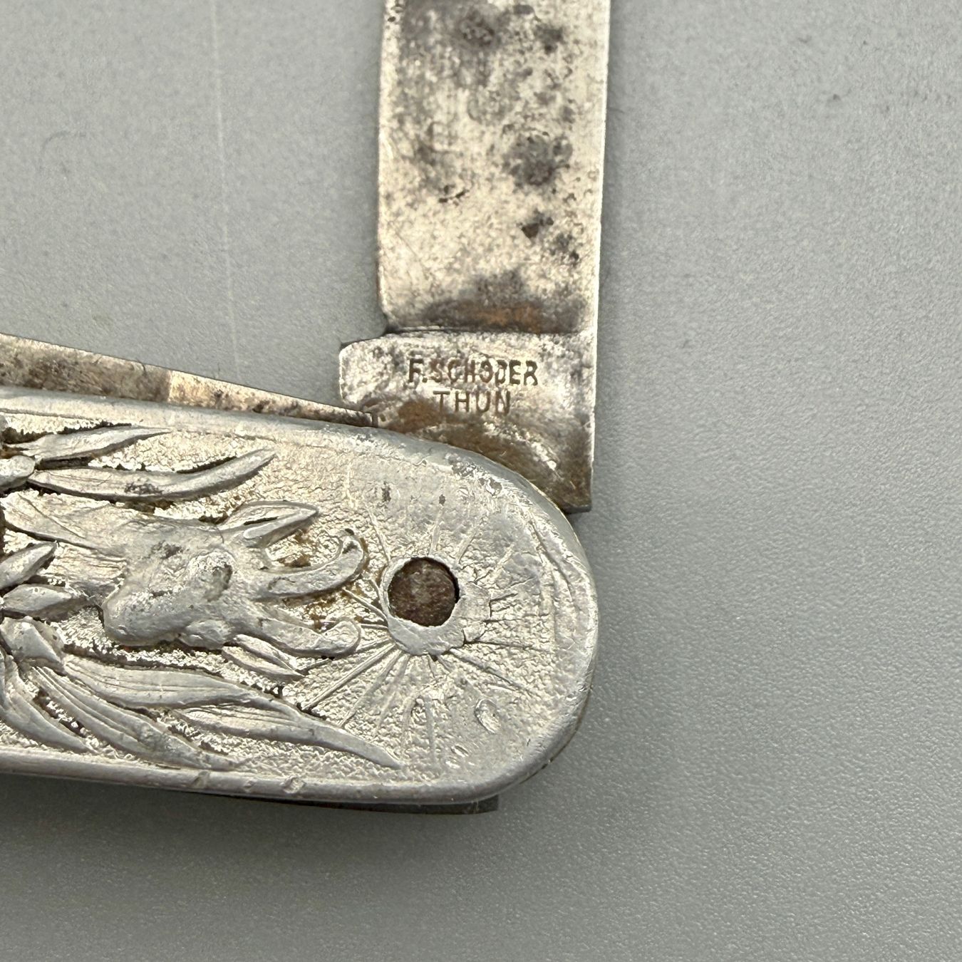 Coltelli tascabile: Antikes Alusackmesser Schloss Thun (F.Schoder Thun) – Usato da Ueberstorf venduto da Brocandi 5