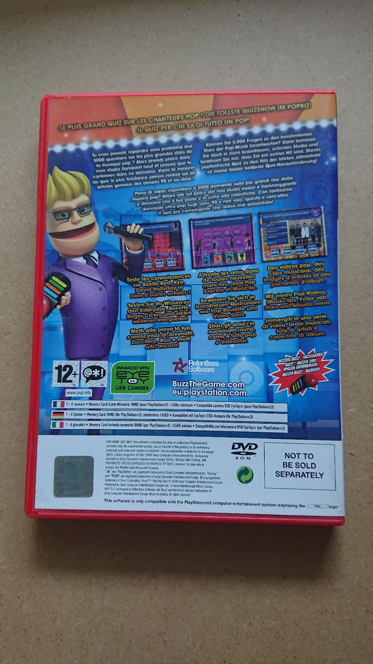 Giochi: Buzz! The Pop Quiz - Playstation 2 – Usato da Chur venduto da FreakofRarity 1
