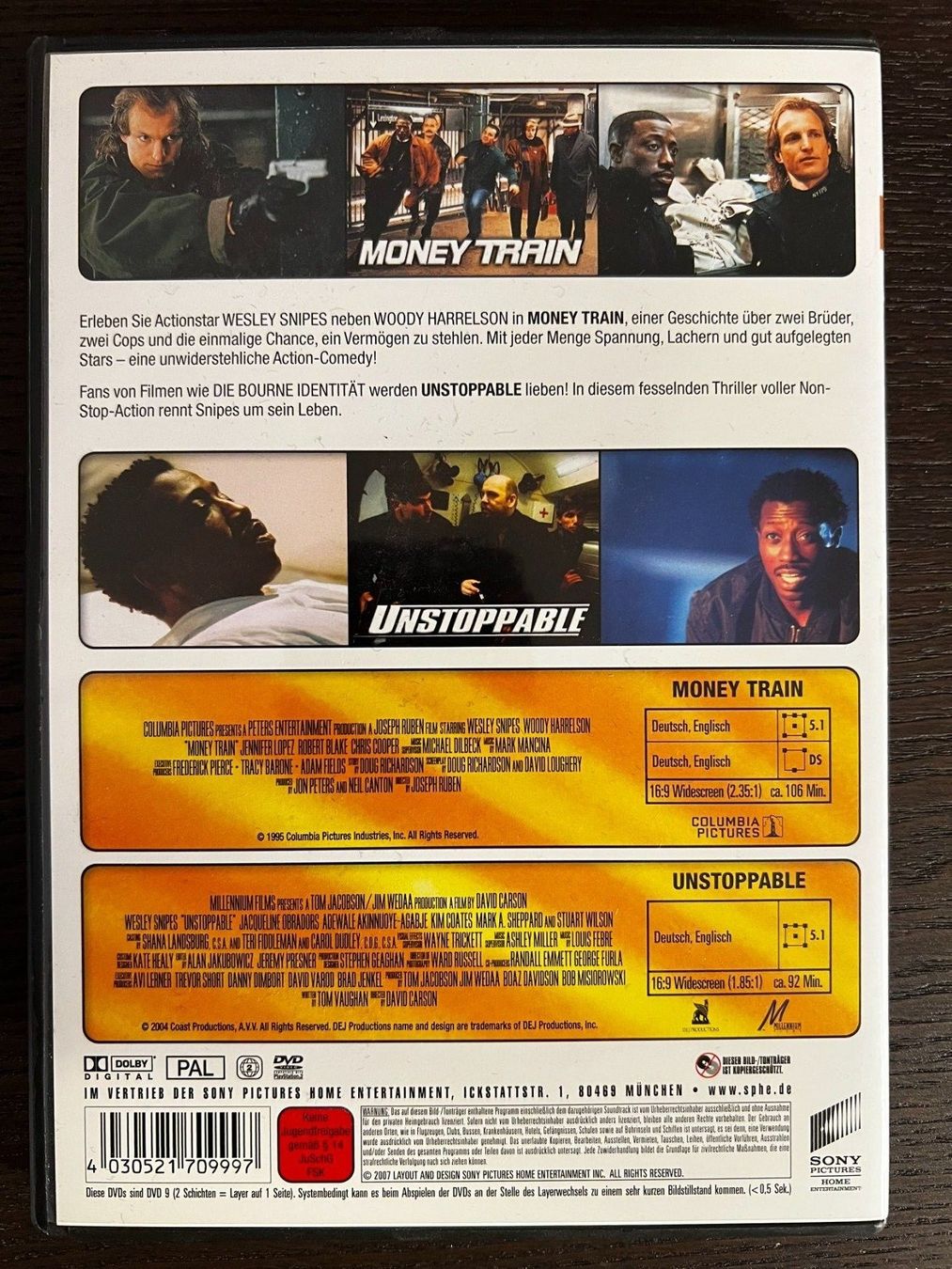 Tutti i DVDs: Money Train & Unstoppable – Usato da Zürich venduto da FilmFreunde 1