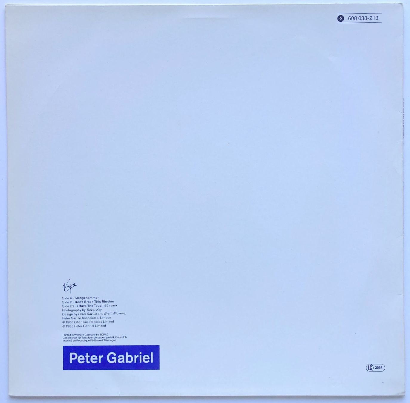 Schallplatten: GENESIS / PETER GABRIEL - SLEDGEHAMMER – Gebraucht aus Bottens von  1