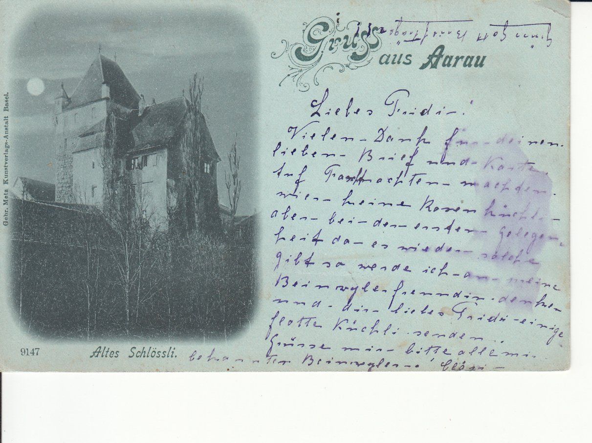 Ansichtskarten: Aarau  1900 – Gebraucht aus Bürglen TG von StampGraf