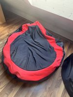 2x Indoor Sitzsack rot/schwarz