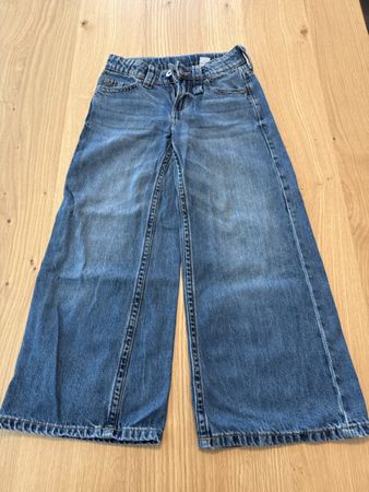 H&M Mädchen Jeans Wide Leg Grösse 134 guter Zustand