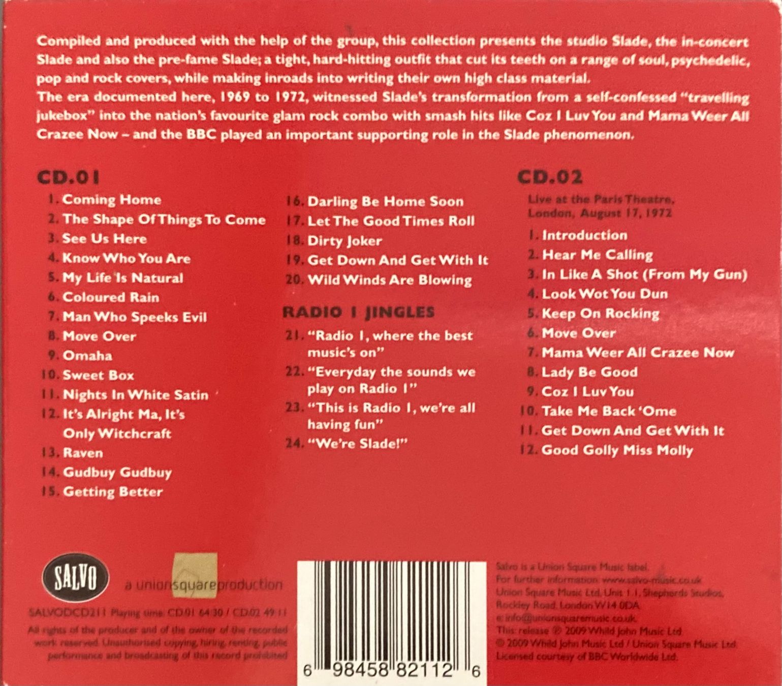 CD: SLADE - LIVE AT BBC – Usato da Poliez-Pittet venduto da Newtown-Records 1