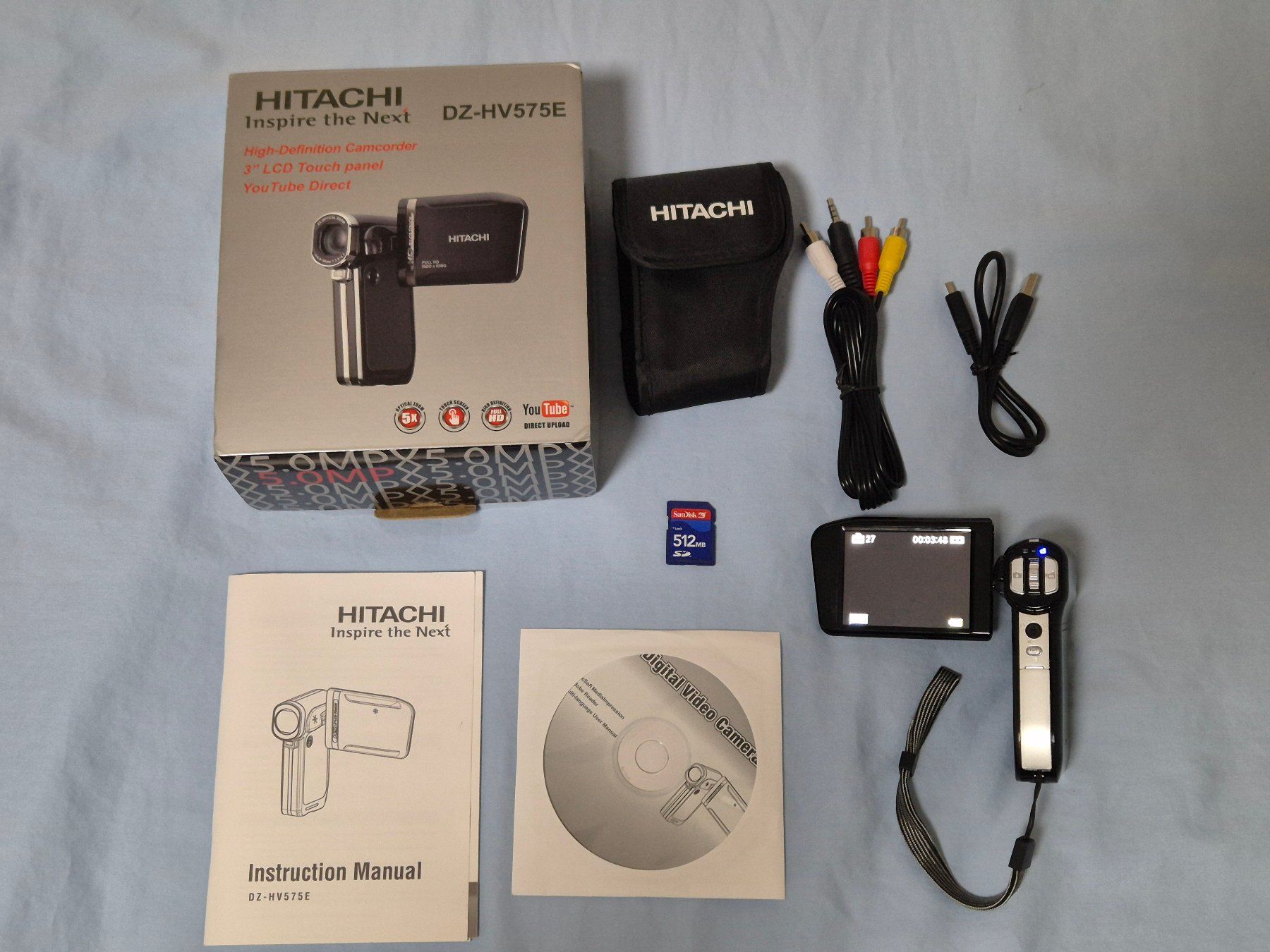 Hitachi Camcorder: Caméscope Full HD Hitachi DZ-HV575E - Pack Complet – Gebraucht aus Petit-Lancy von millo5928