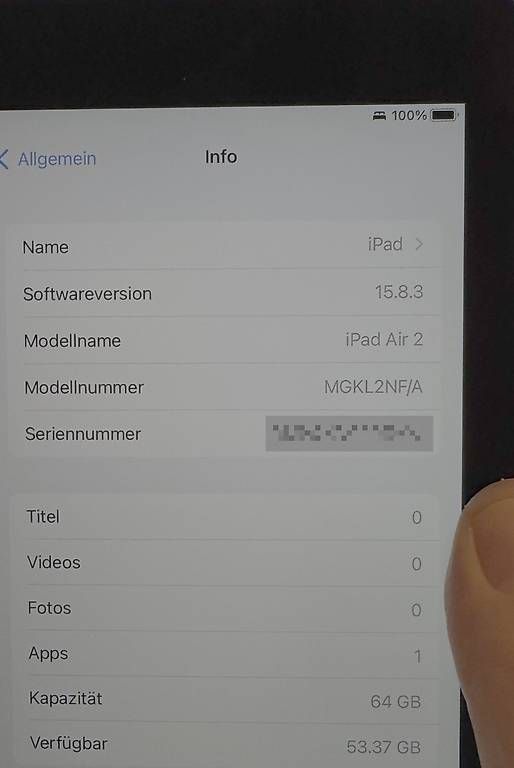 Tablet PC: Gebrauchtes iPad Air2 – Gebraucht aus Oberwil BL von Flint_6 2