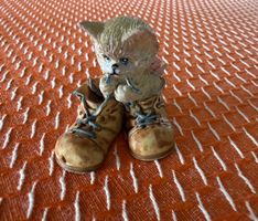 mini Katze, Kätzchen, Büsi im Schuh, Sammelfigur, Setzkasten