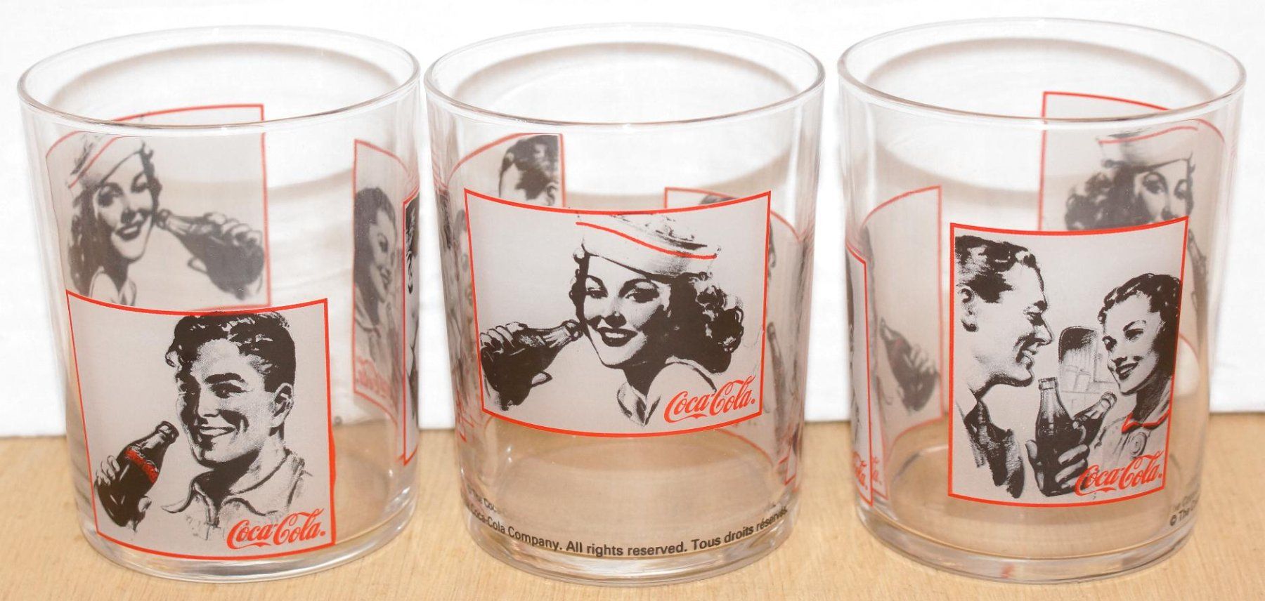 Coca-Cola Bicchieri: 3 Coca-Cola Whisky Gläser – Nuovo (secondo la descrizione) da Pfäffikon ZH venduto da Colacity
