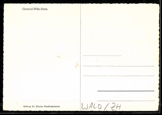 Cartoline postali: AK Wald /ZH, General-Wille-Heim – Usato da Berlin venduto da bartko-reher 1