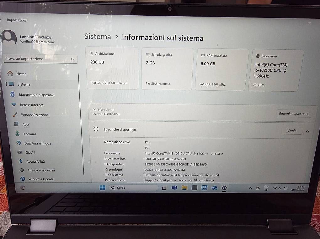 Portables: Lenovo IdeaPad C340 – D'occasion à Lugano par lon_r82r 2