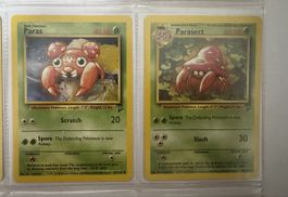 Pokémon Paras and Parasect Cards Base Set