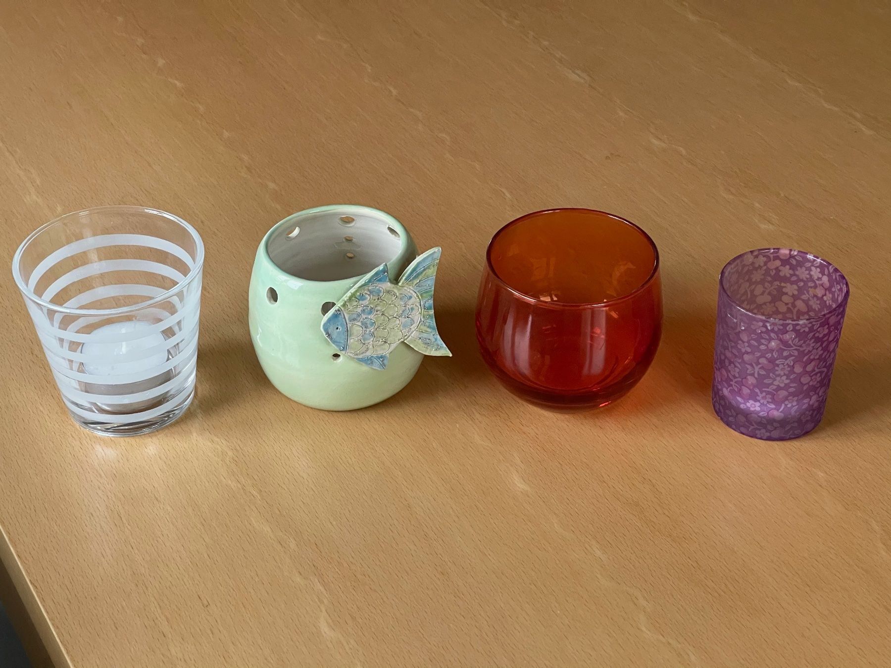 Kerzenständer: Sommer-Romantik: 5 Tee-/Windlichter in 1A Zustand, Set – Gebraucht aus Winterthur von 1956ingi 1