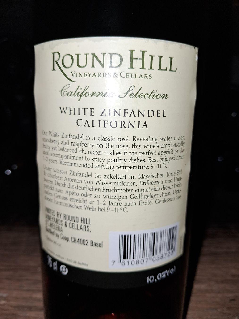 Vino: Round hill selection white zinfandel rosé 2011 – Nuovo e nell'imballaggio originale da Le locle venduto da juliensaran 3