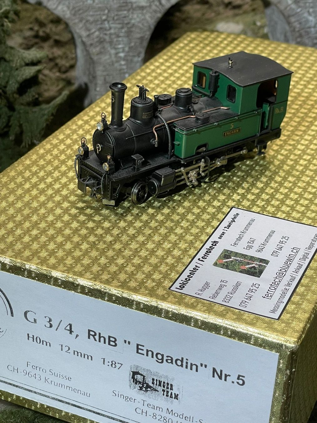 Ferro-suisse Modellini di ferrovie: Ferro Suisse, Engadin Nr. 5, selten !!! – Usato da Krummenau venduto da ferrotech 1