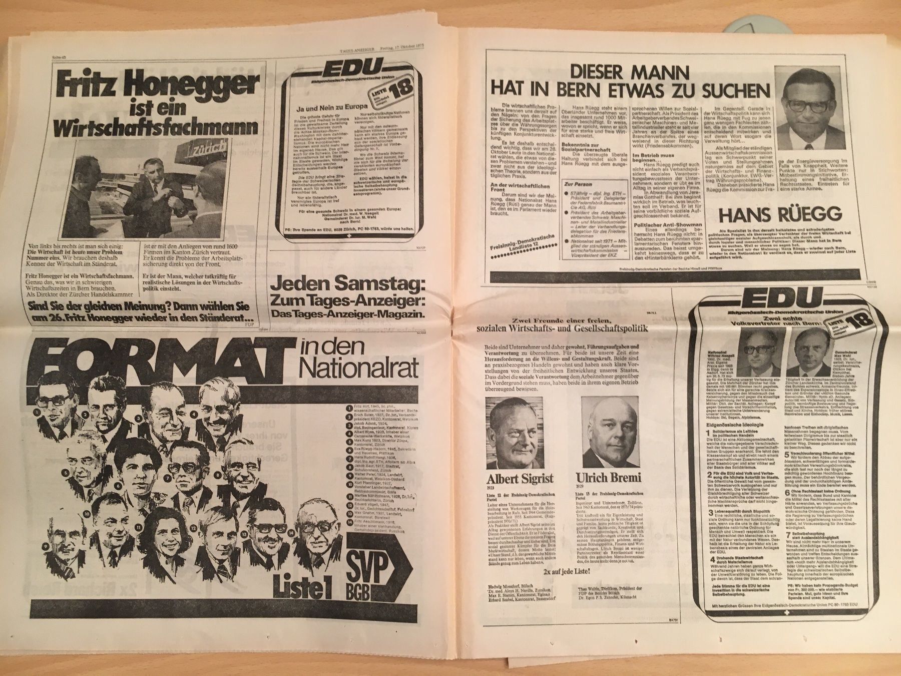 Riviste & Magazine: Tagesanzeiger vom 17. Oktober 1975 – Usato da Luzern venduto da Jiggy_8898 6