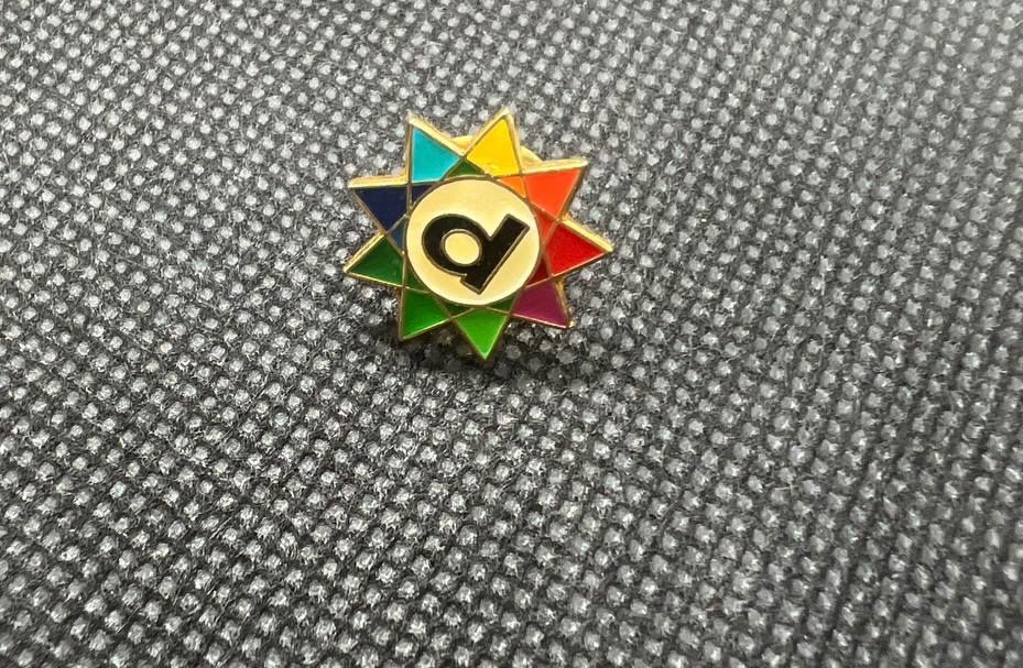 Placchette & Badge: Anstecker Stern bunt mit 'd' Symbol Drogistenverband – Usato da Dietikon venduto da kRizzzZy96