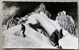 Vintage Fotokarte, Chamonix, Mont Blanc, Bergsteigen